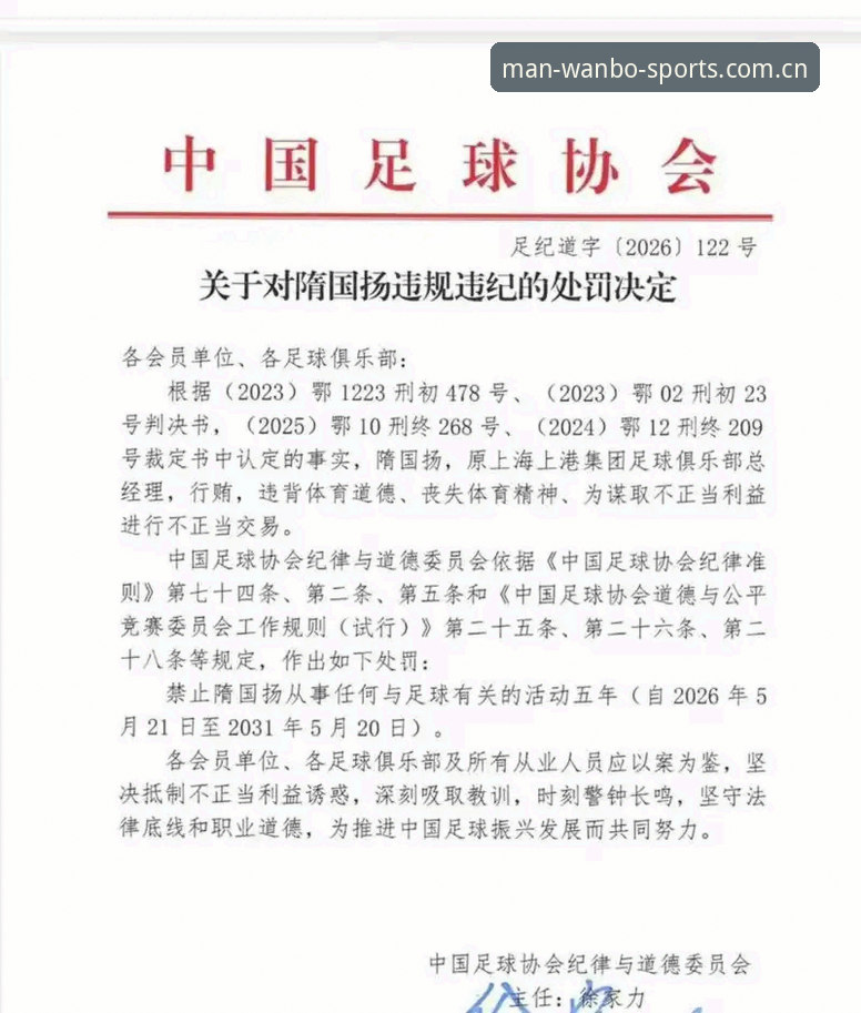 万博体育man账号注册 中国足协第三批禁足名单全面解析:足球反腐风暴下的行业革新信号